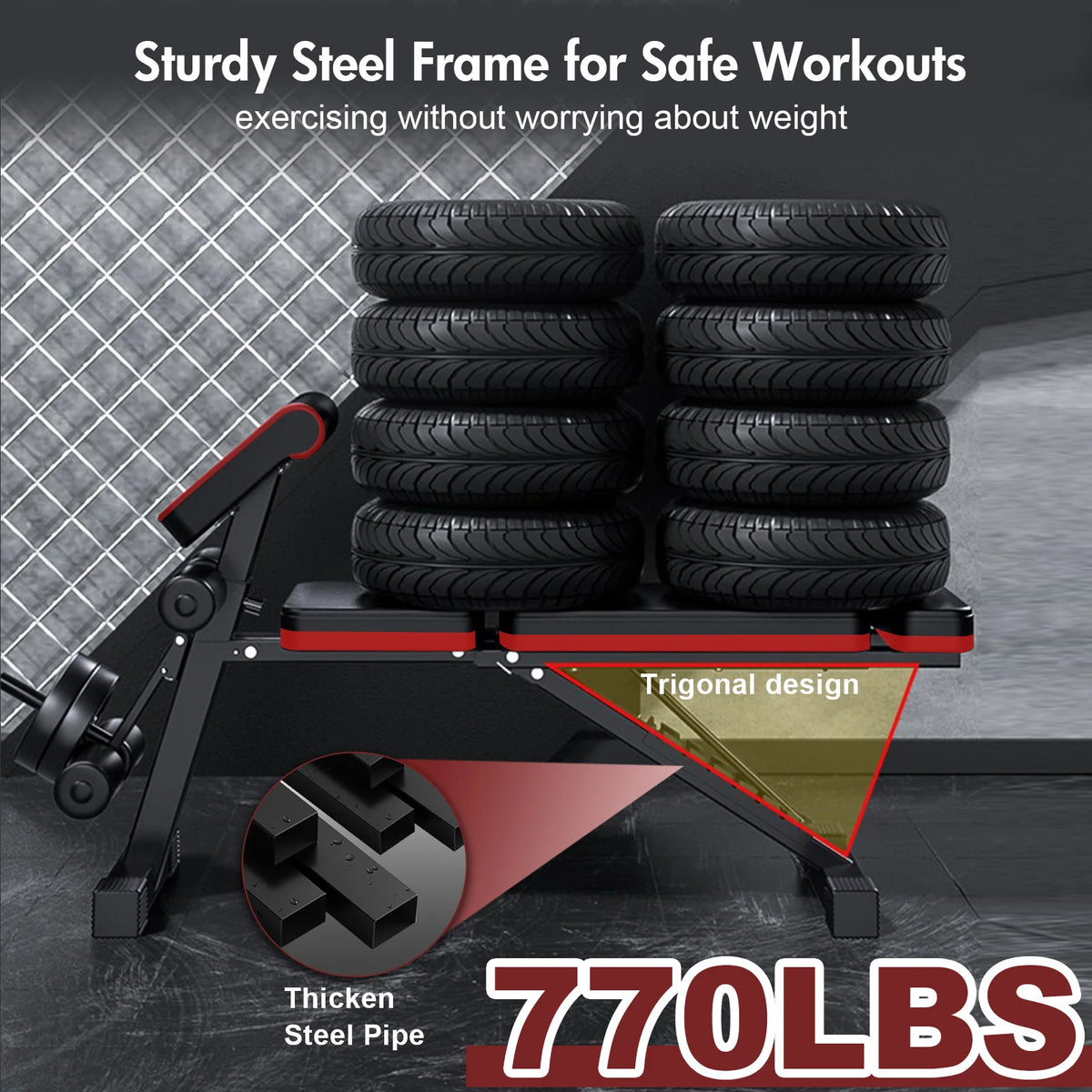 Seven-Position Foldable Weight Bench