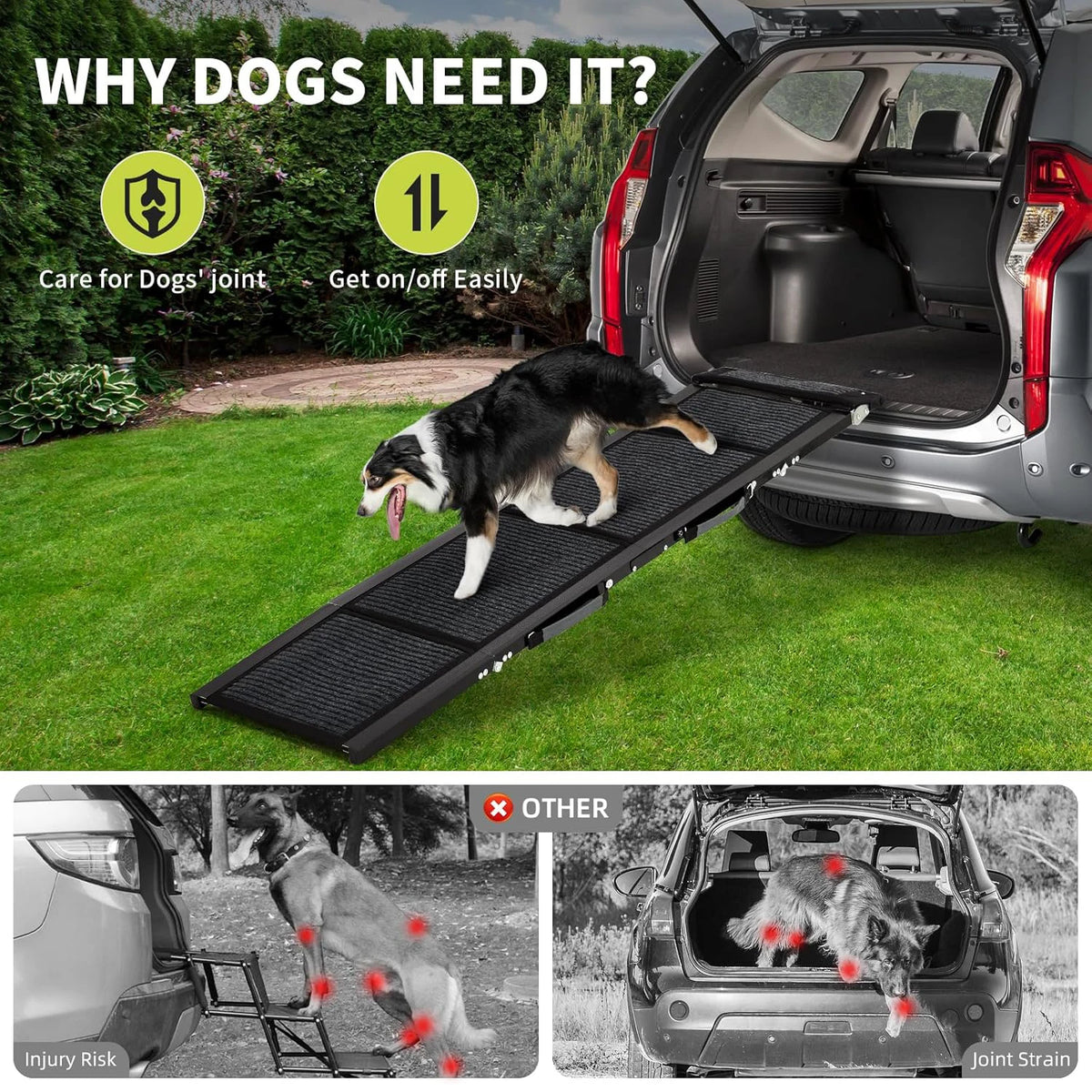 HiMISS Folding Dog Car Ramp