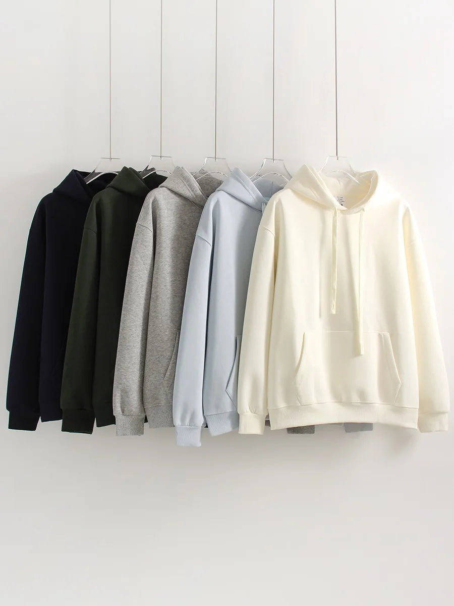 Women's Cotton-Blend Hoodie and Wide-Leg Pants Set