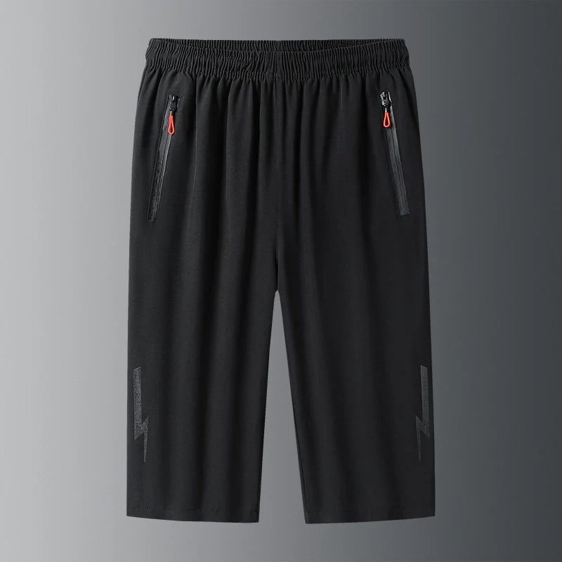 Men's Casual Knee-Length Elastic-Waist Shorts