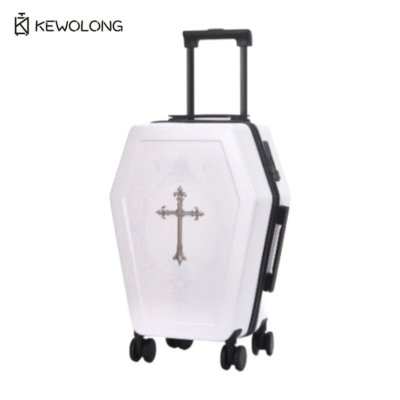 Gothic Coffin-Style Spinner Suitcase