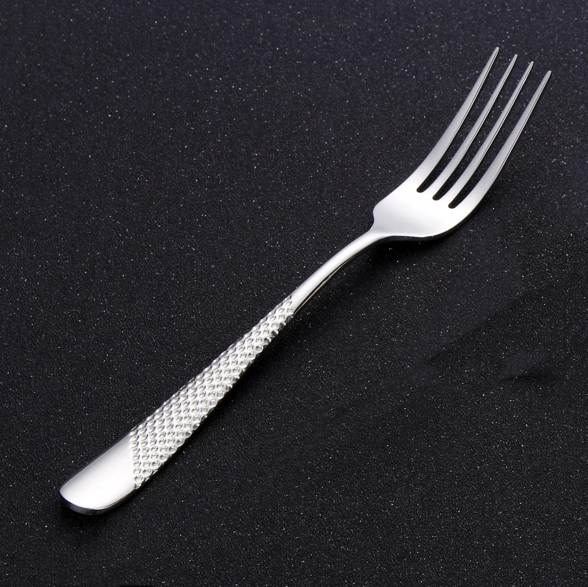 Hammered-Handle Stainless Steel Dinner Forks
