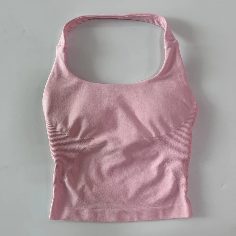Halter Workout Top & Shorts Set Options
