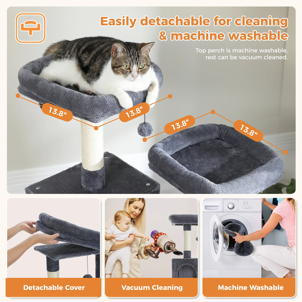 Multi-Level Cat Tree with Scratching Posts, Cozy Condo, Hammock, Large Cat Tower for Indoor Cats, Cat Scratching Board, Cat Toys Whispering Desires Shoppe