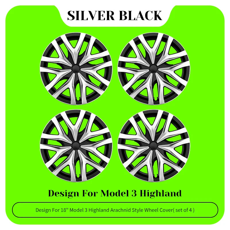 TSLLUG 18-Inch Wheel Covers for Tesla Model 3 Highland – Set of 4