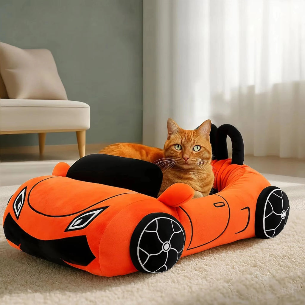 Supercar Cat Bed with Soft Cushion