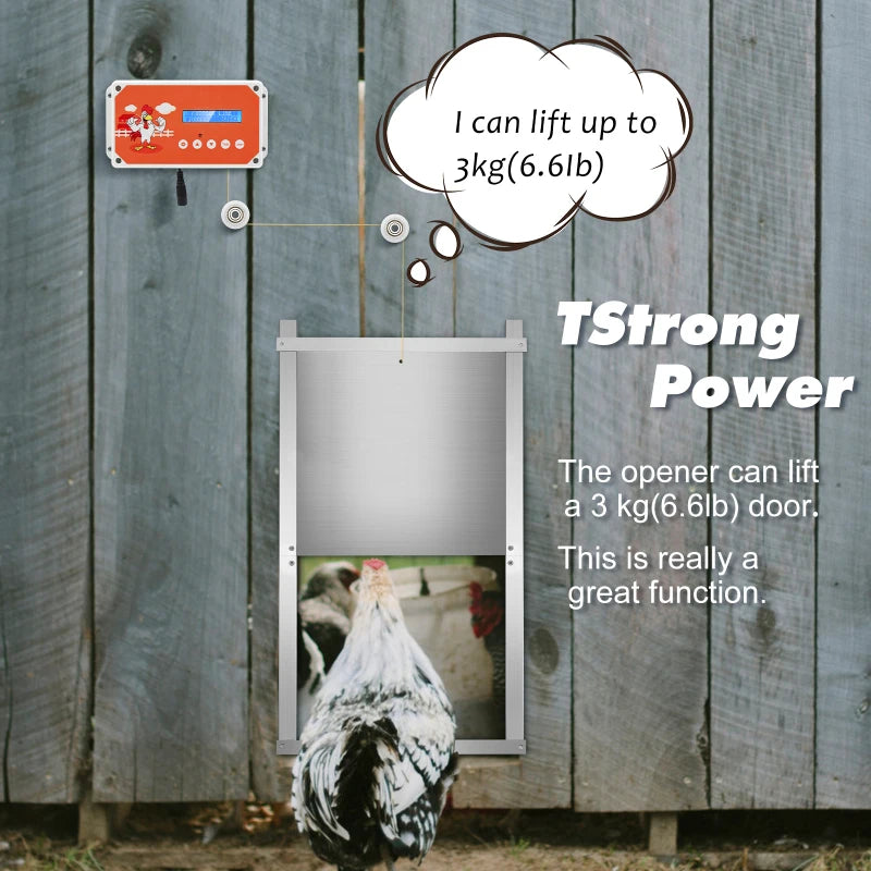 Automatic Chicken Coop Door Opener — Door Not Included