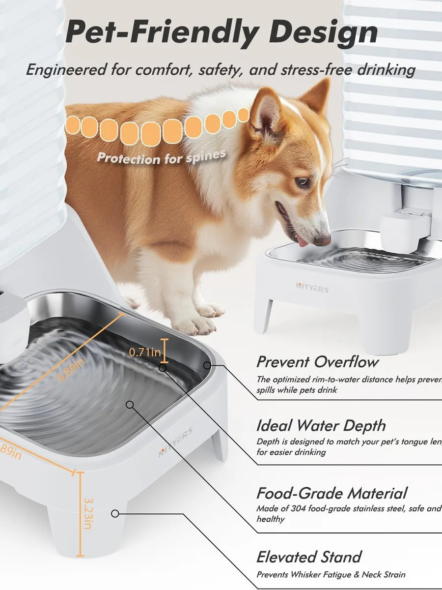 NITYERS 6L Gravity Pet Water Dispenser