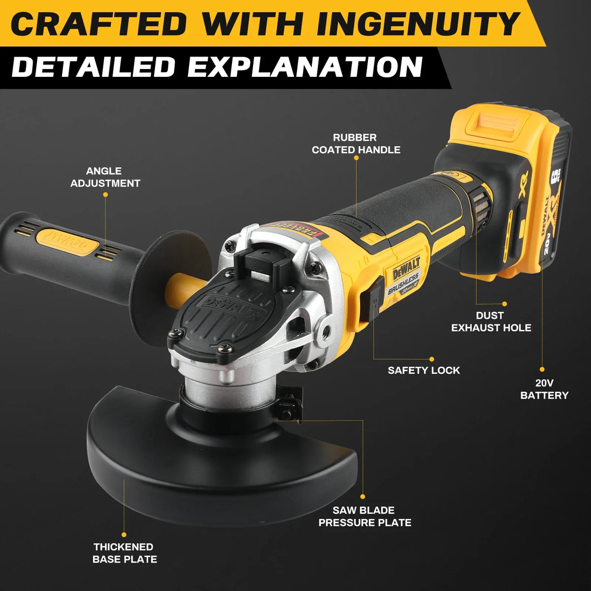 DEWALT DCG405 125 mm Angle Grinder — Tool Only