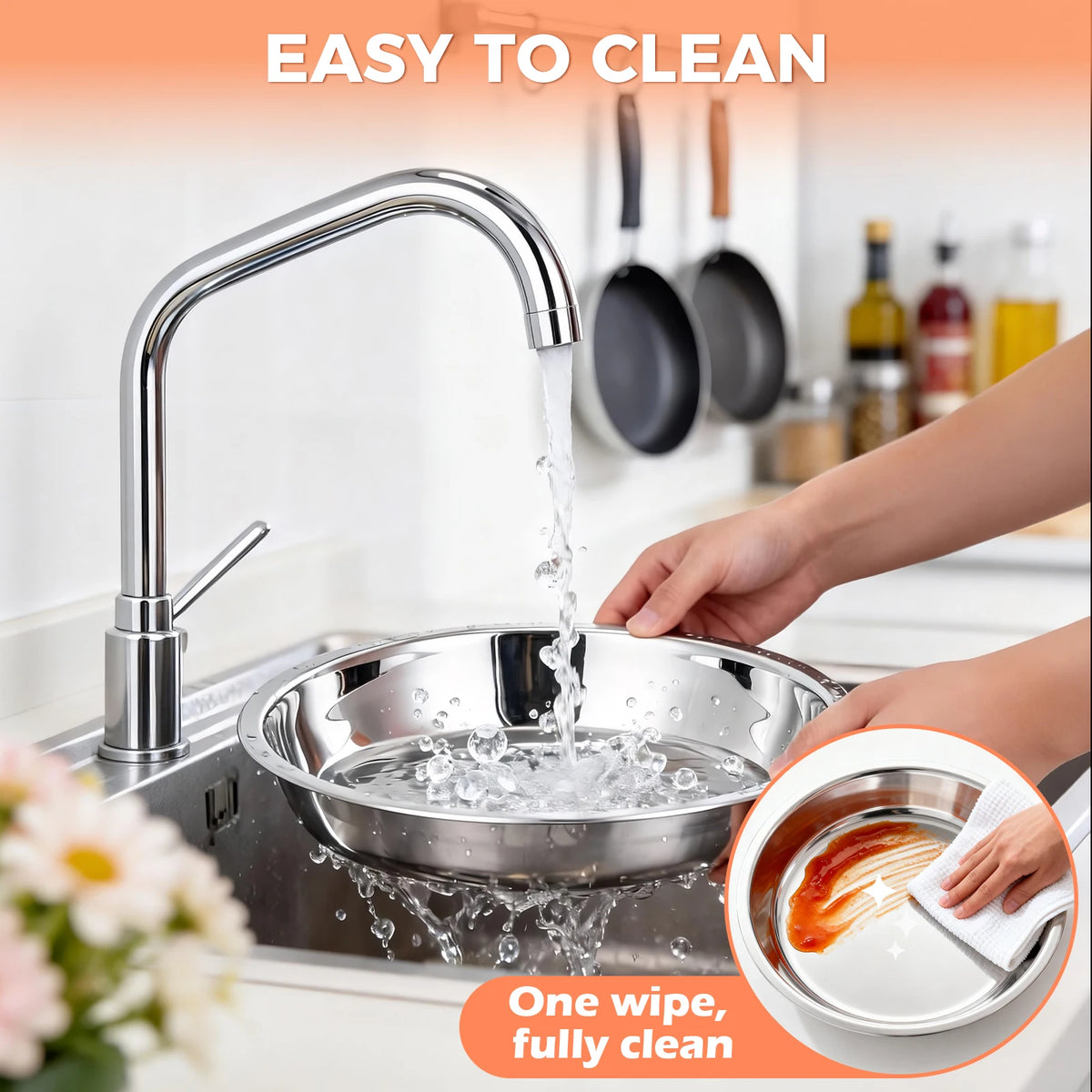 Round Stainless Steel Chafing Dishes — Assorted Packs