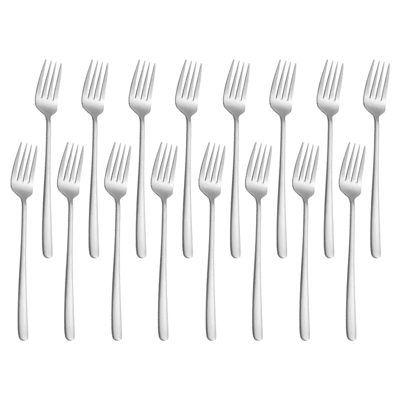 Stainless Steel Dinner Forks — 16 Pieces