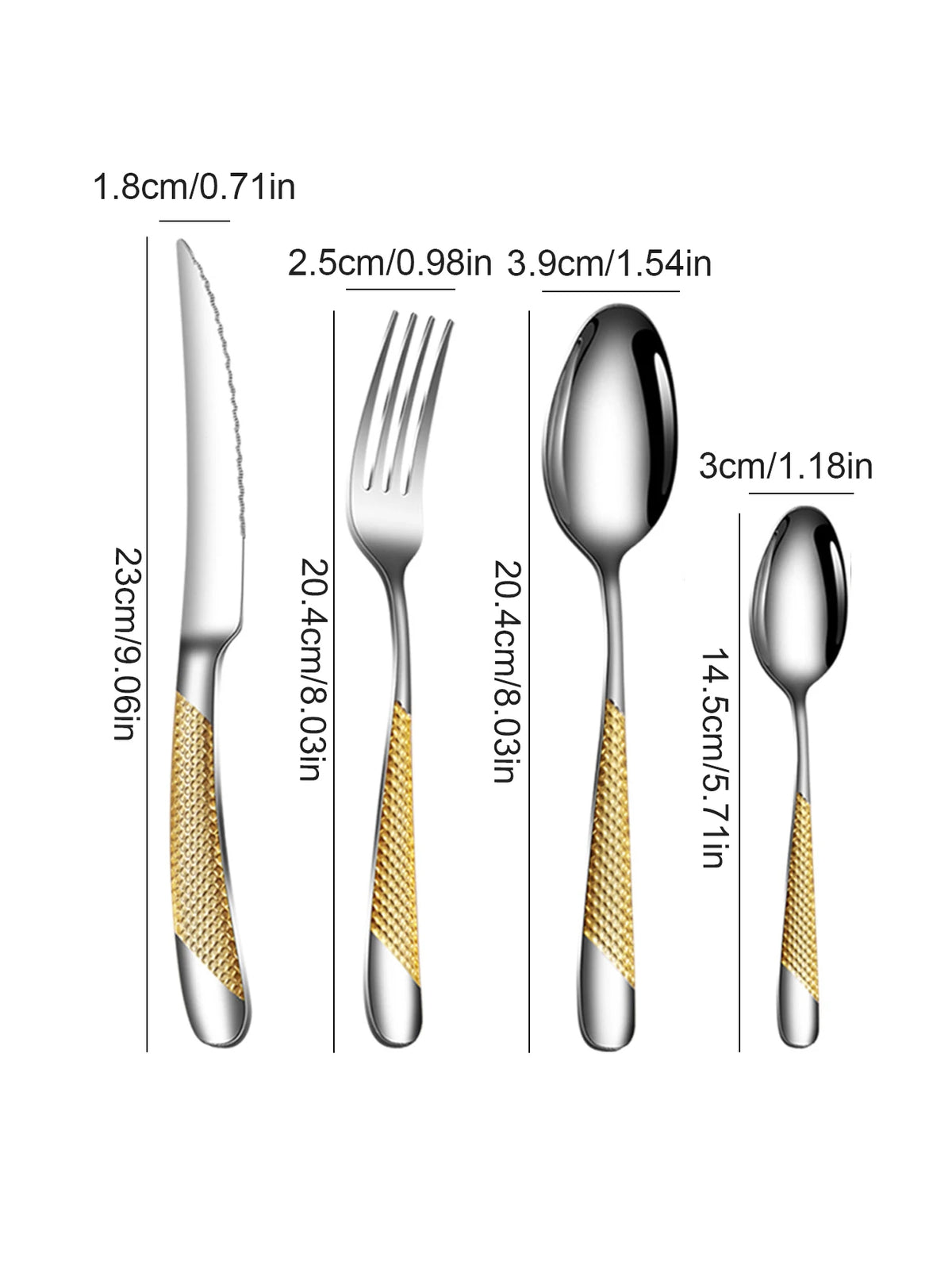 Star Diamond Stainless Steel Flatware — 24 Pieces