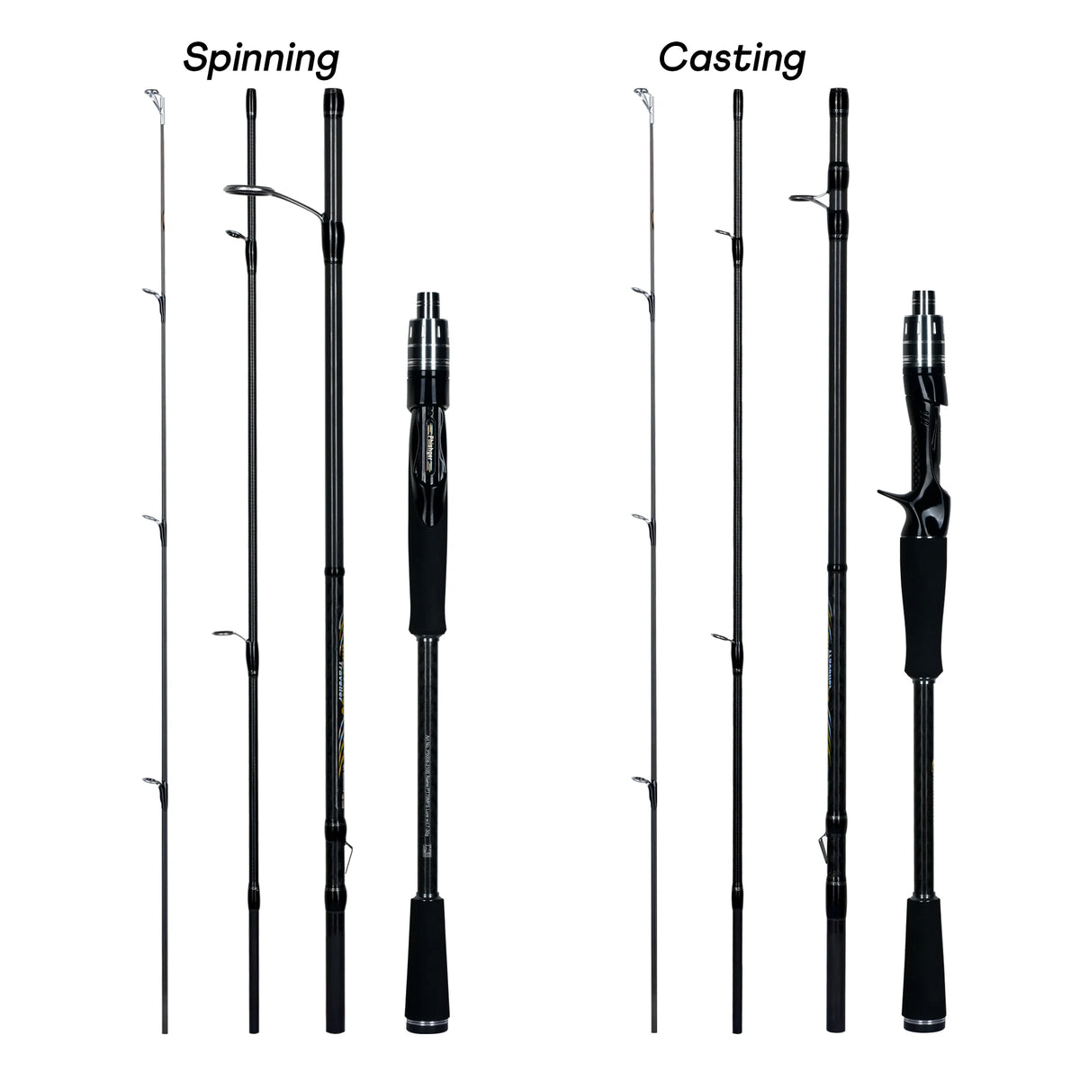Traveller Carbon Fishing Rod — Casting or Spinning