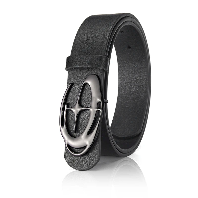 Men's Smooth-Buckle PU Belt