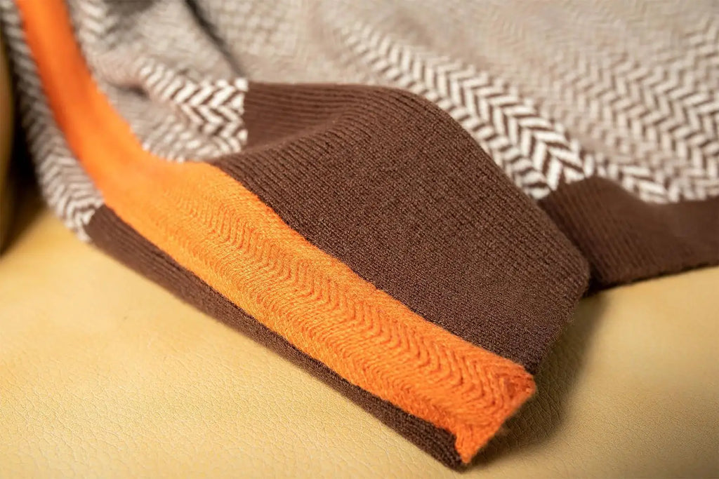 Women's Contrast-Color High-Neck Sweater