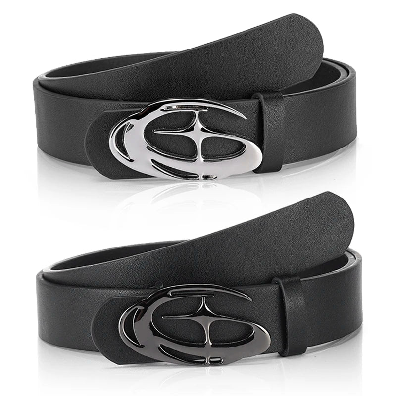 Men's Smooth-Buckle PU Belt