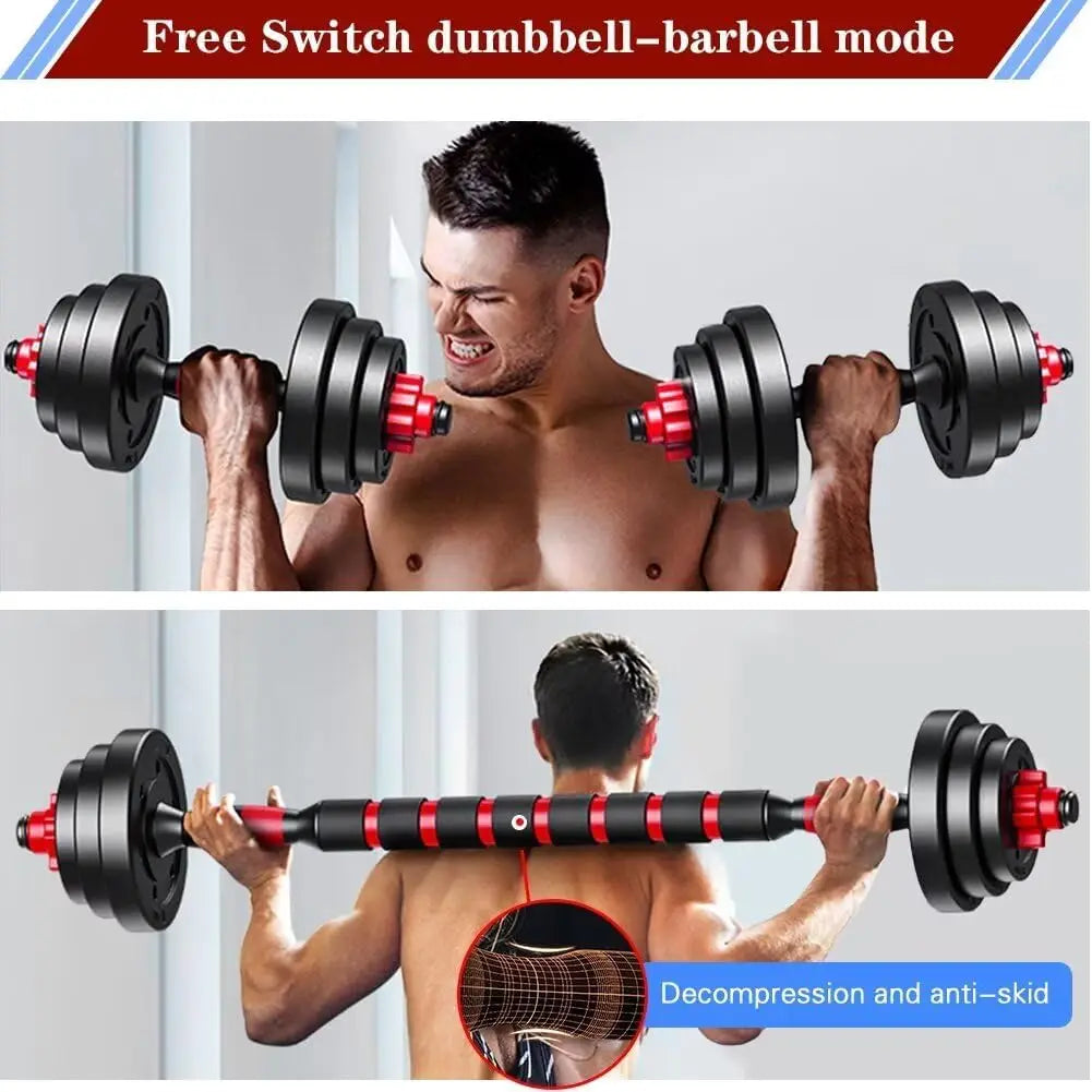 22 lb Convertible Dumbbell & Barbell Set