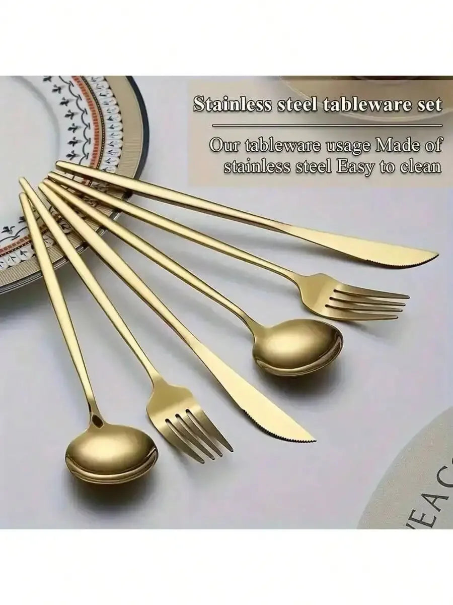 Stainless Steel Flatware — 60 Pieces