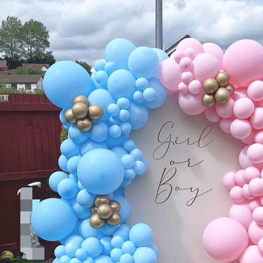 Pink & Blue Balloon Garland Kit Options