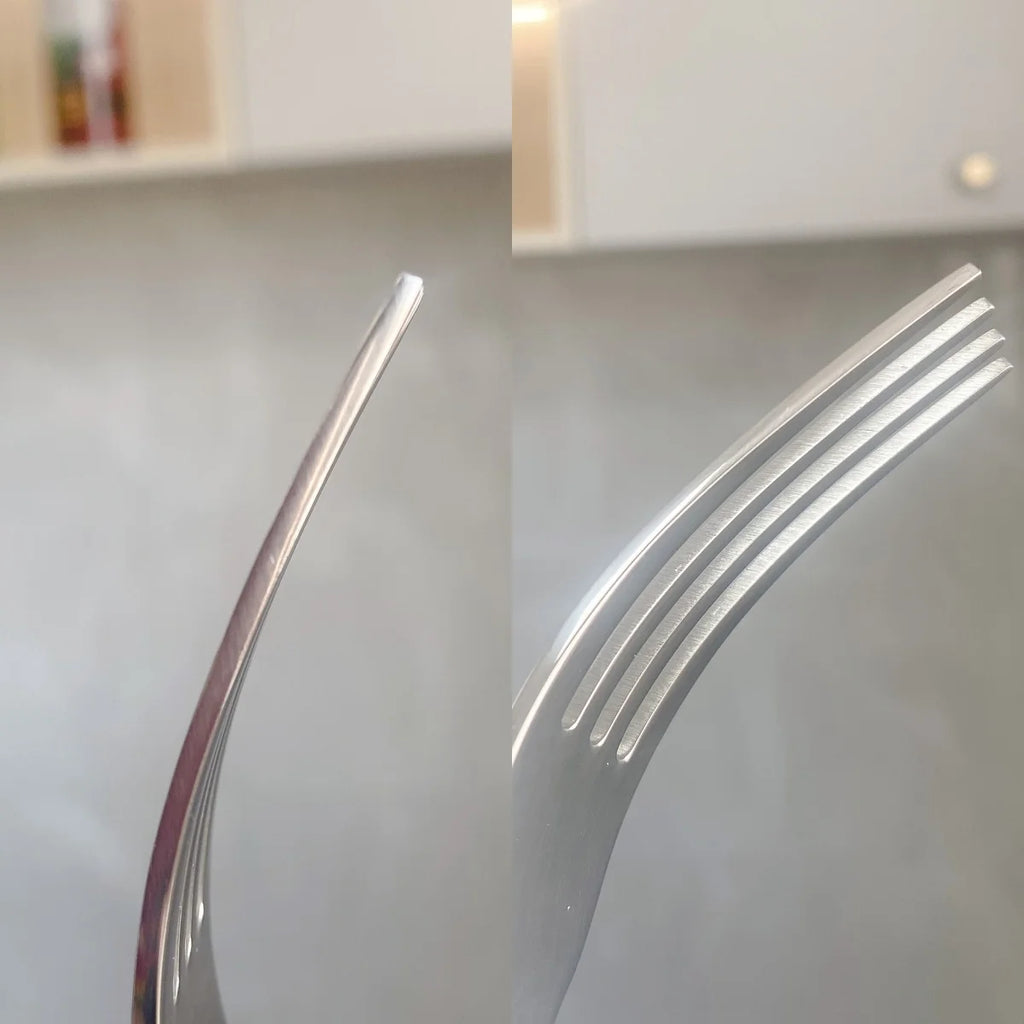 Hammered-Handle Stainless Steel Flatware Sets