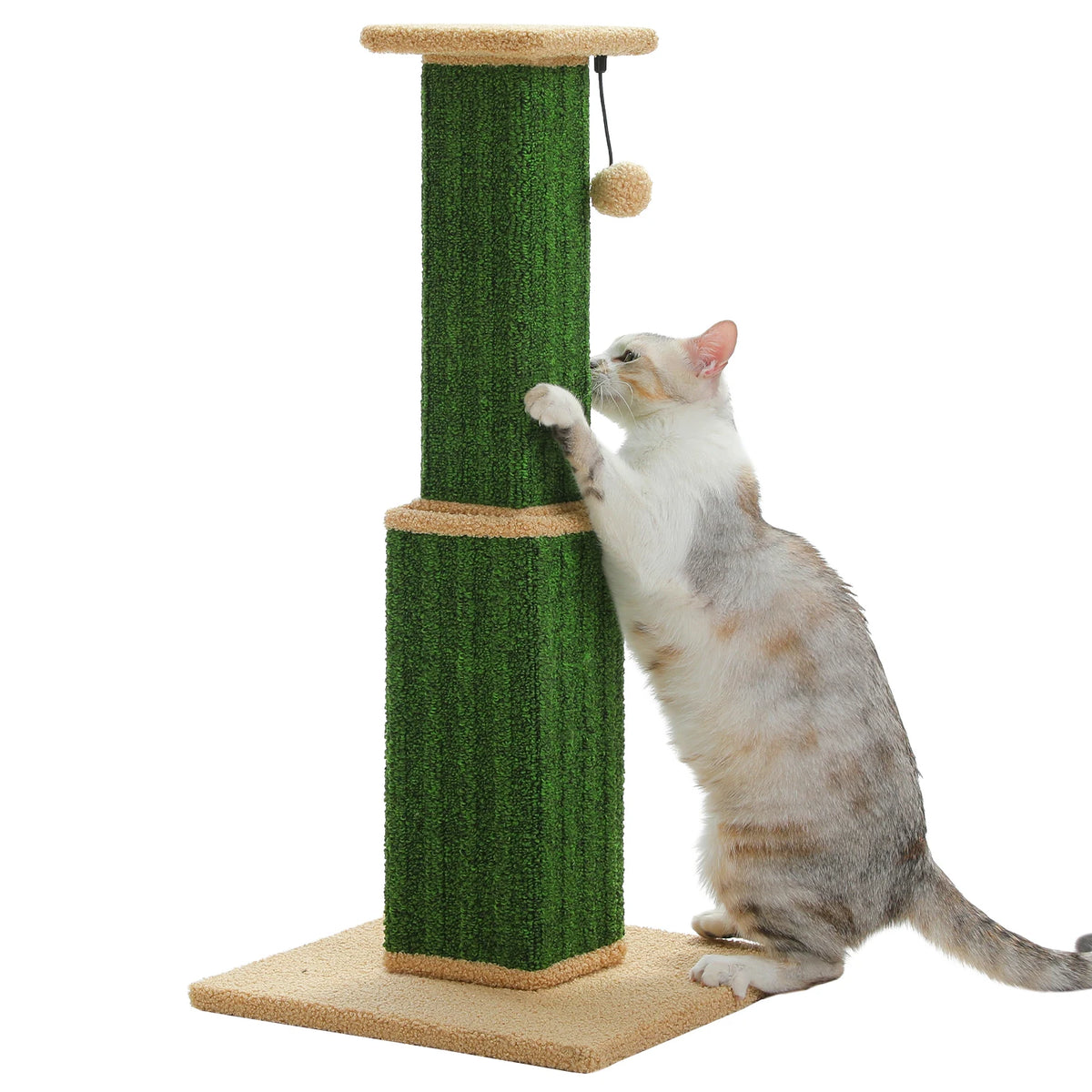 Tall Sisal Cat Scratching Post with Dangling Ball