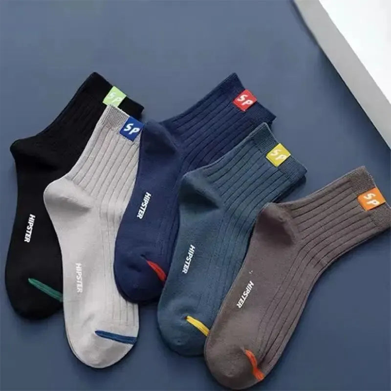 5 Pairs Men's Socks Mid-Calf Socks Warm Socks Long Sweat-Absorbing Breathable Socks Trendy Versatile Fall And Winter Sports Sock Whispering Desires Shoppe