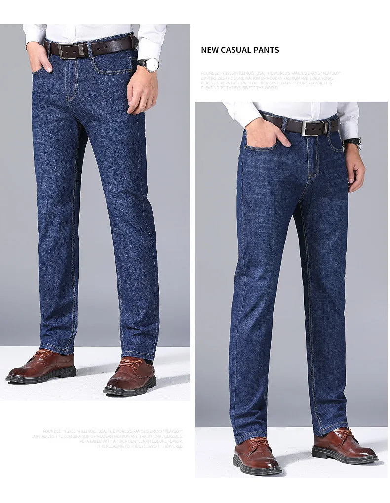 Men's Slim Straight-Leg Black Jeans
