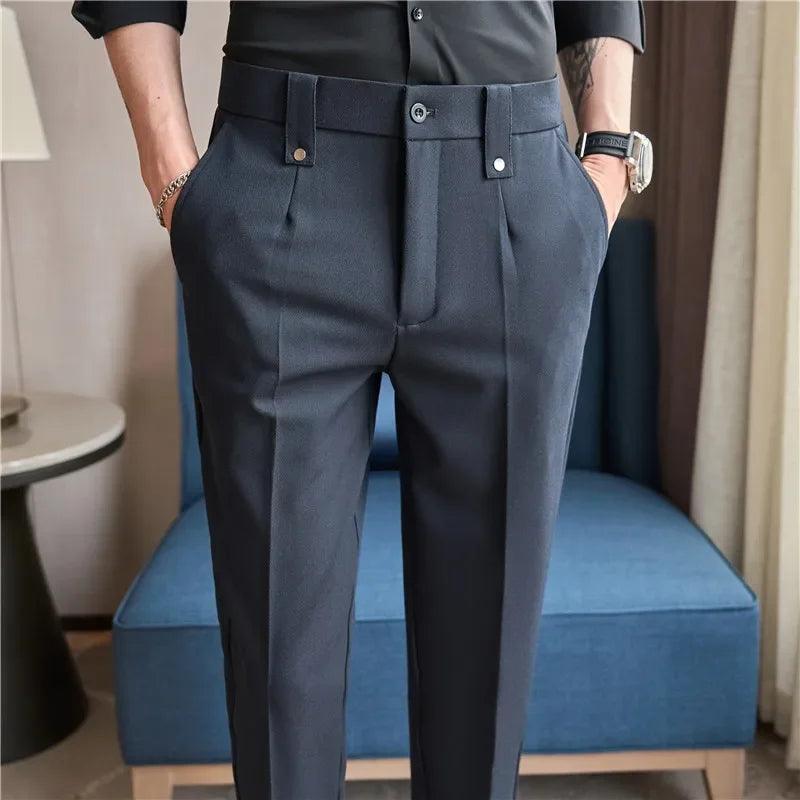 Men's Smart-Casual Stretch Dress Pants