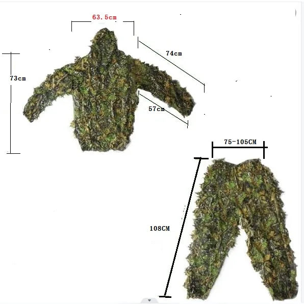 Camouflage Ghillie Jacket & Pants Set