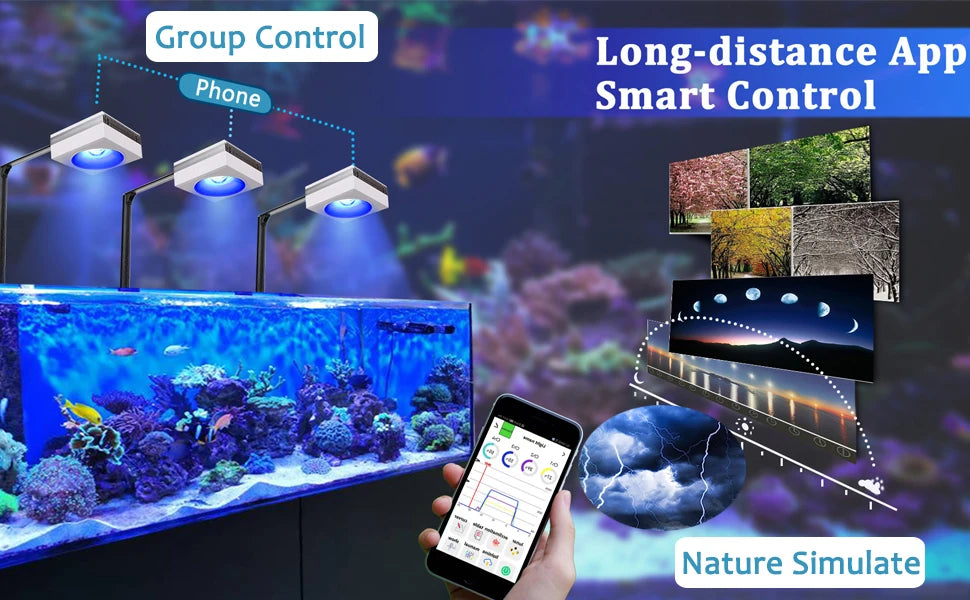 PopBloom RL90 WiFi Reef Aquarium LED Light
