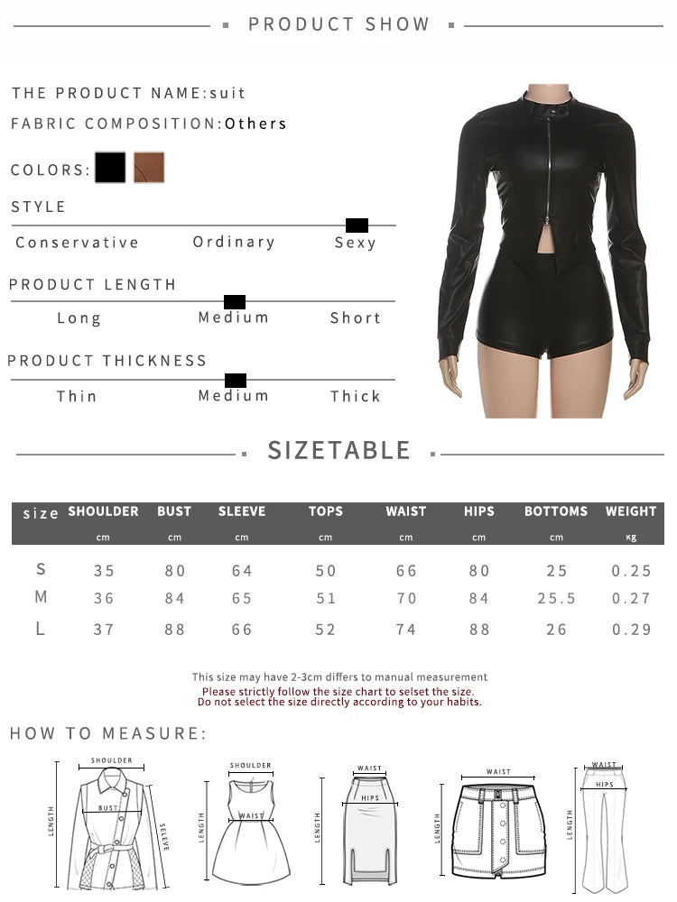Women's Stand-Collar Jacket and Bike Shorts Set