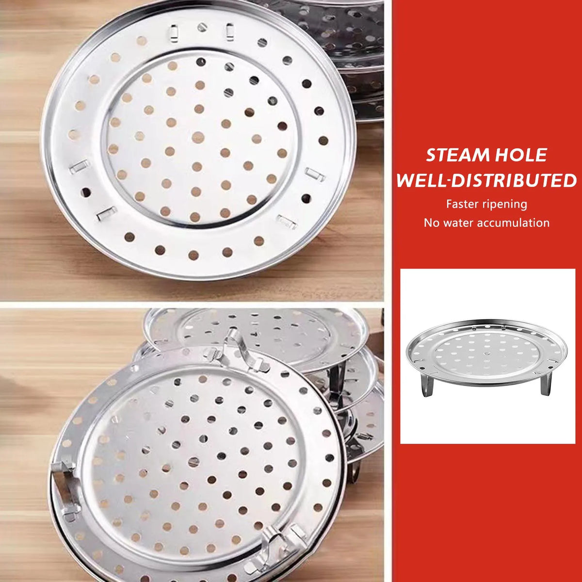 ACRDDK Stainless Steel Steamer Rack