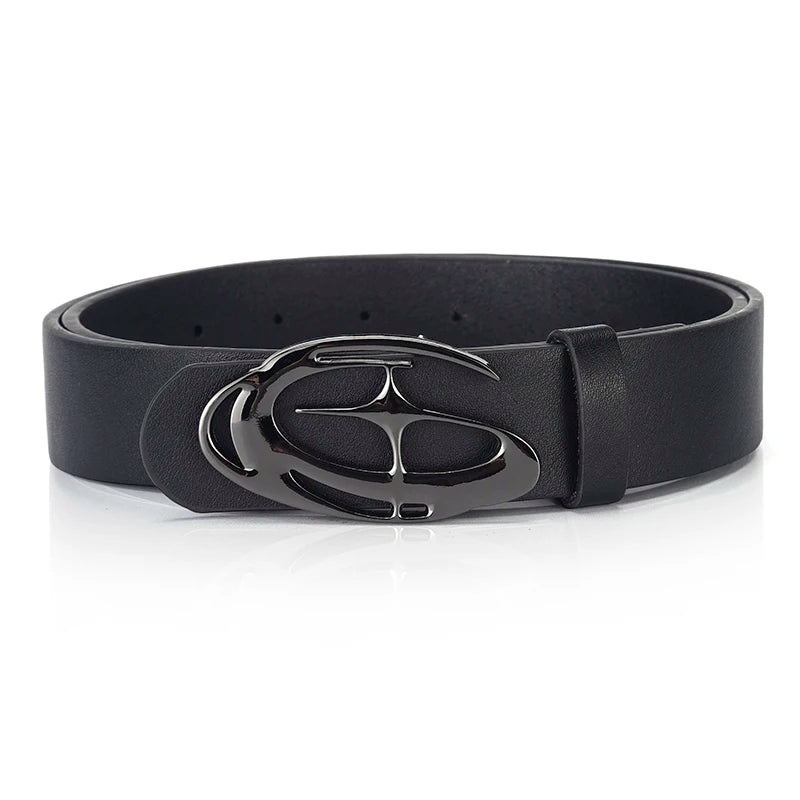 Men's Smooth-Buckle PU Belt