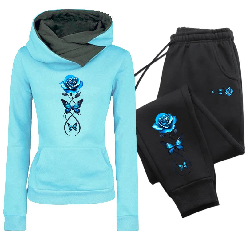 Women's Floral Hoodies and Pants — Separates or Set