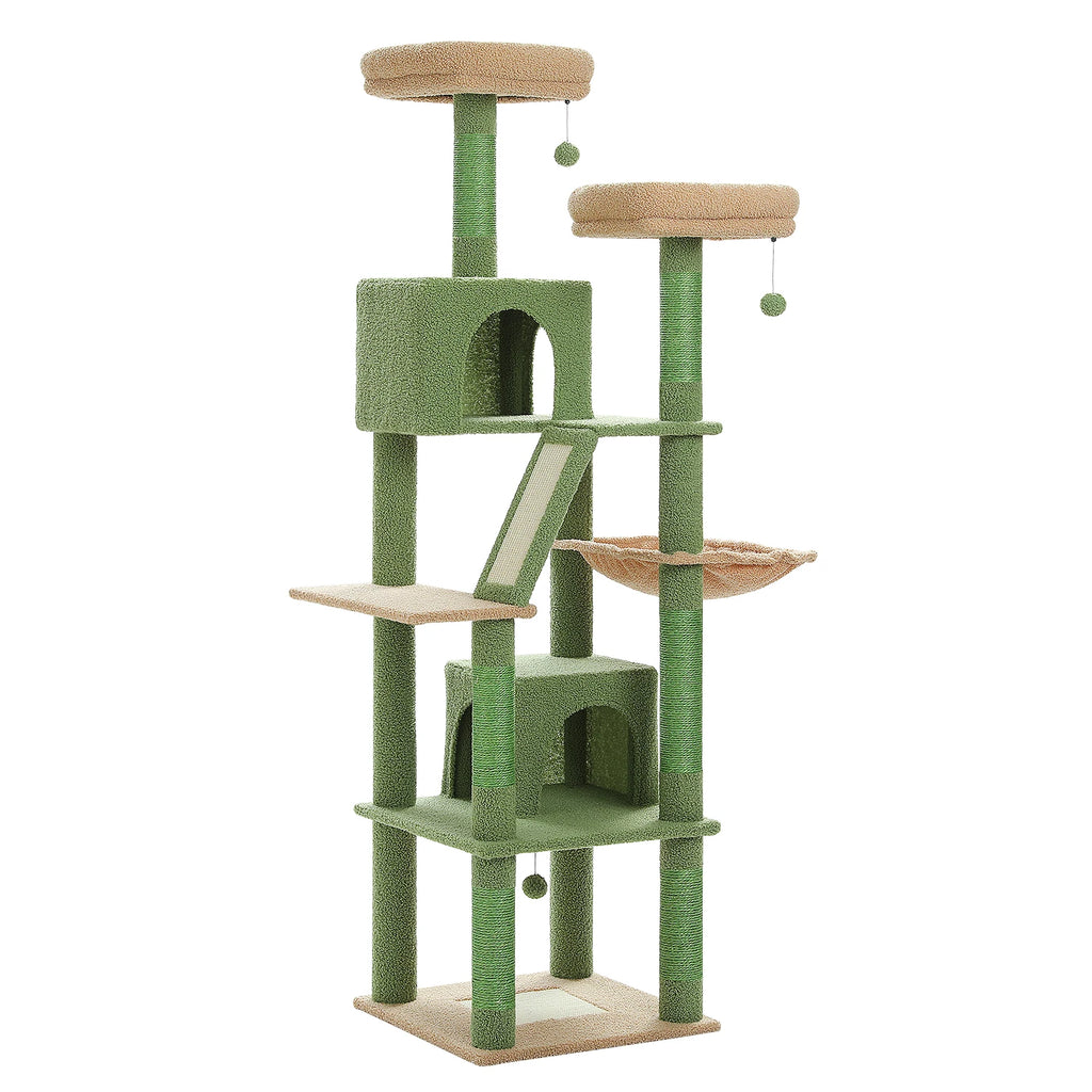 Multi-Level Cat Tree with Scratching Posts, Cozy Condo, Hammock, Large Cat Tower for Indoor Cats, Cat Scratching Board, Cat Toys Whispering Desires Shoppe