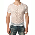 Mens Transparent Sexy Mesh T Shirt  New See Through  Fishnet Long Sleeve Muscle Undershirts Nightclub Party Perform Top Tees Whispering Desires Shoppe