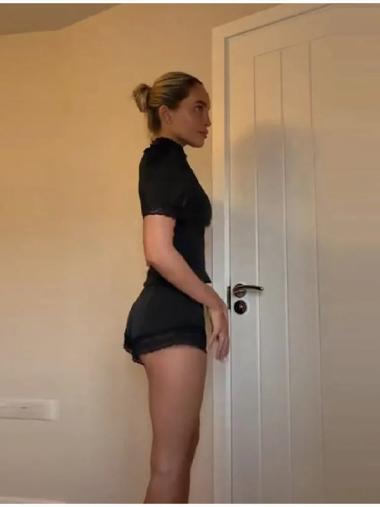 Satin-Look Top & Shorts Outfit Options