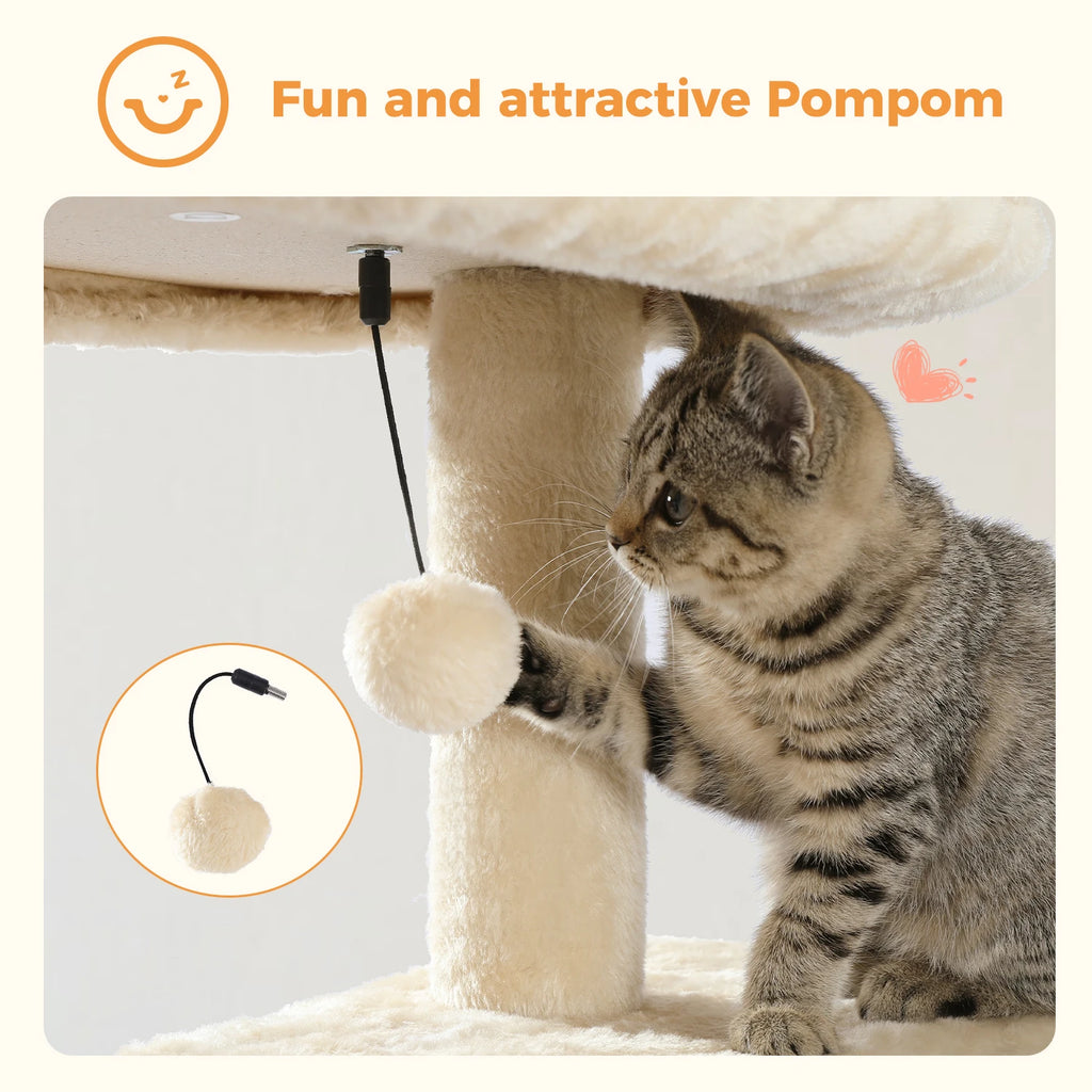 113cm Five-Level Cat Tree with Hammock & Condo