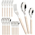 Uniturcky Stainless Steel Flatware with ABS Handles, 18 Pieces