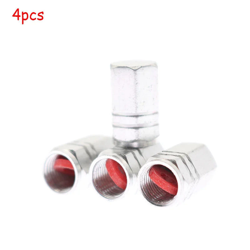 Aluminum Tire Valve Caps with O-Ring – Set of 4