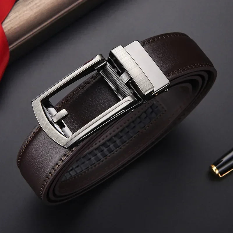 Men's PU Click-Buckle Casual Belt