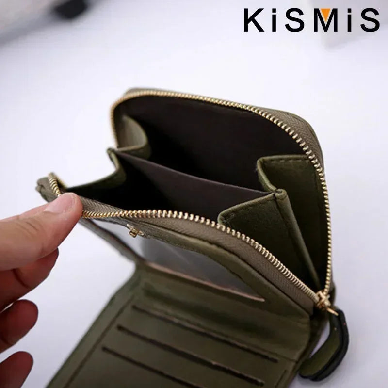 Women's Compact PU Card Wallet