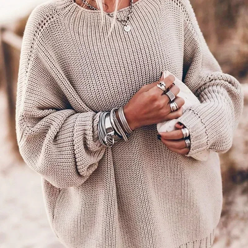 2026 New Winter Knitwear Women's Batwing Sleeve Knitted Pullover Solid Casual Loose Sweaters Ladies O-Neck Basic Pullover Jumper Whispering Desires Shoppe