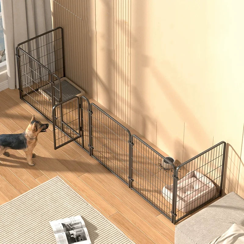 60x60cm/70x80cm 6 Panels Dog Fence Playpen Foldable Puppy Exercise Kennel Teddy Animal Escape Barrier Heavy Duty Cage for Dog Cat Rabbit Pet Whispering Desires Shoppe