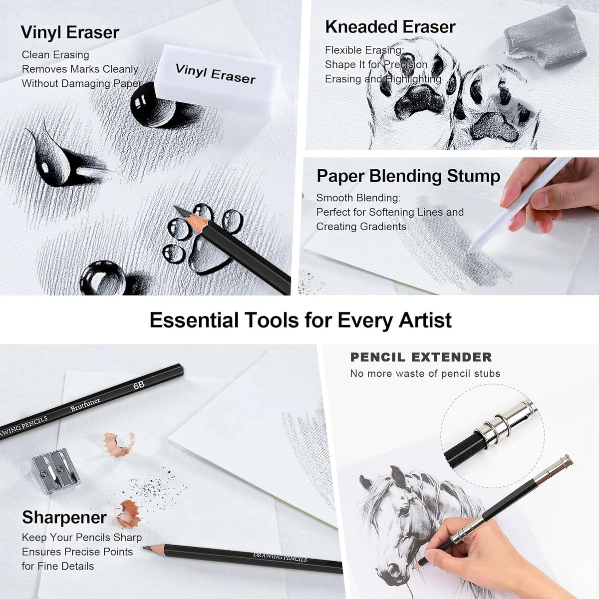 Drawing and Sketching Art Set – 14 to 58 Pieces