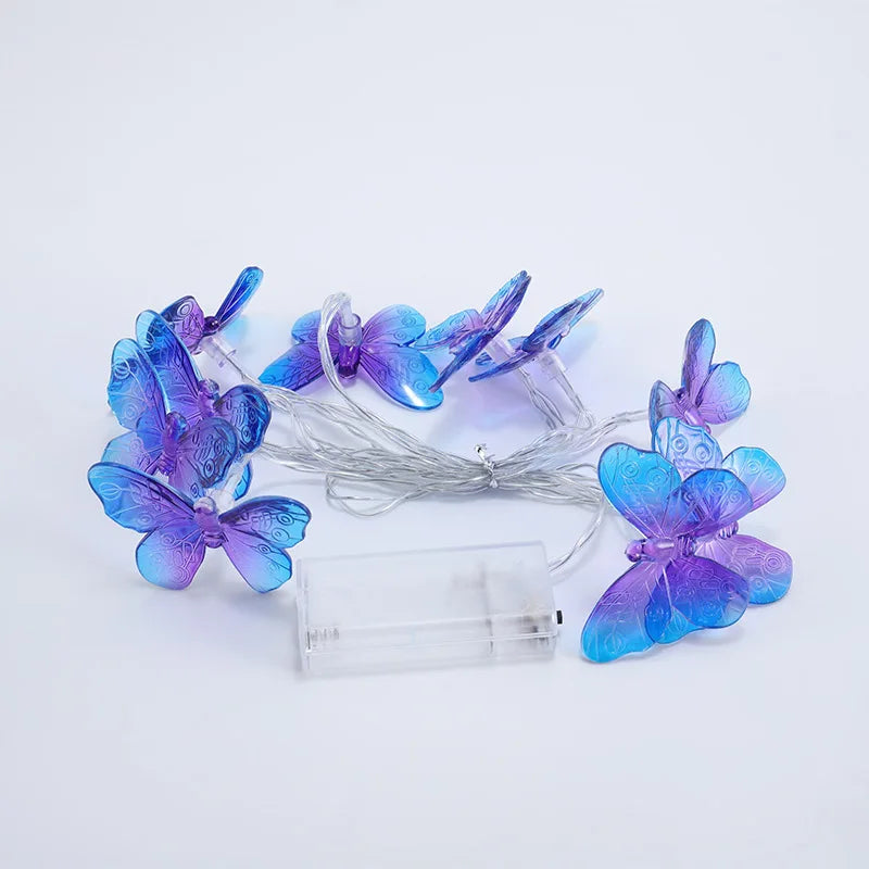 Butterfly LED String Lights, USB & Battery Options