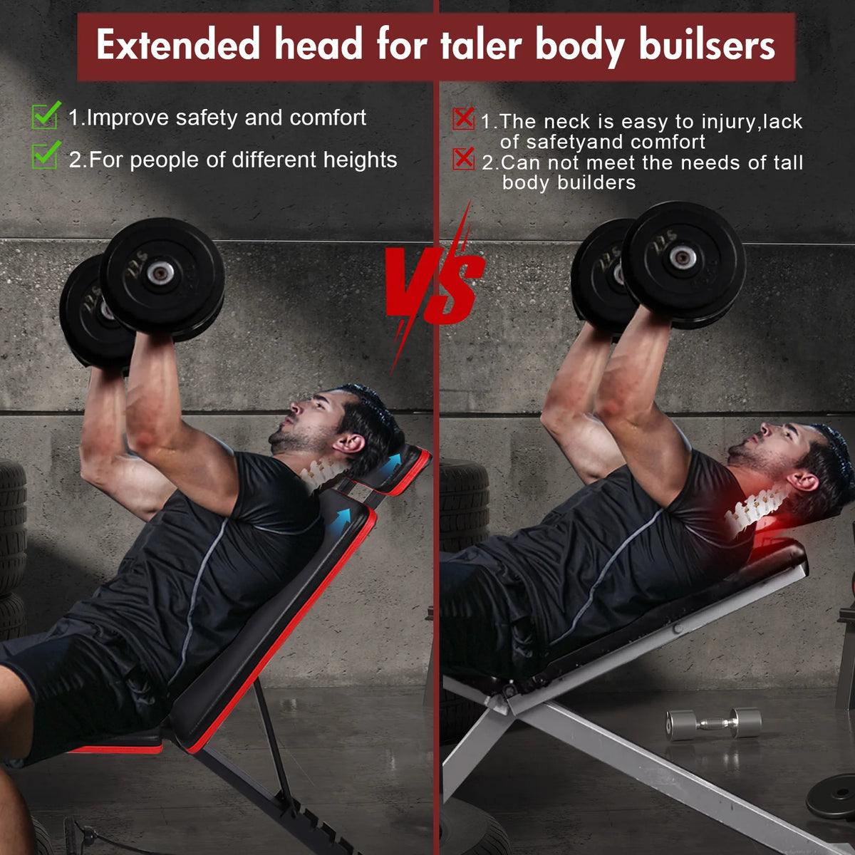 Seven-Position Foldable Weight Bench