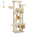 Tall Cat Tree for Indoor Cats Big Cat Tower with Super Large Hammock Cat Climbing Tree with Scratching Posts Condo House Black Whispering Desires Shoppe