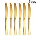 Gold-Finish Stainless Steel Flatware — 6 or 30 Pieces
