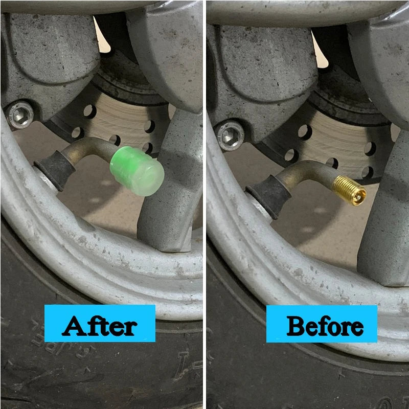 Glow-in-the-Dark ABS Tire Valve Caps – Set of 4